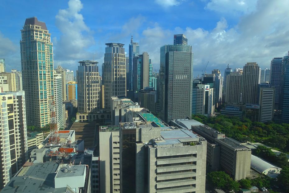The modern Manila business district of Makati.