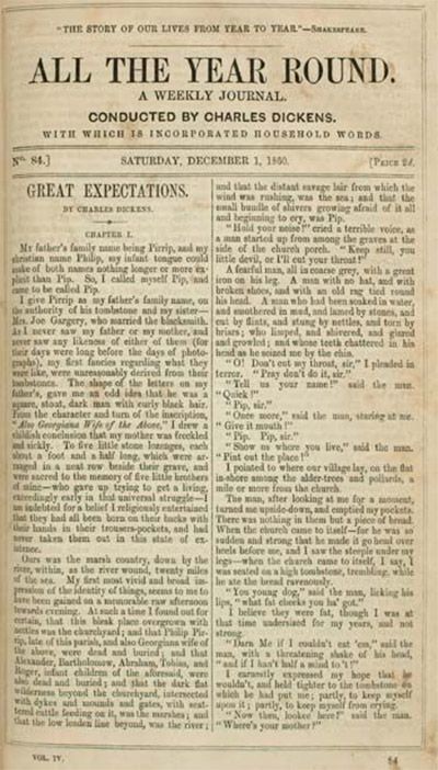 'Great Expectations' was first published in weekly installments.