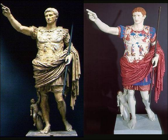 White washing: the classic Greco-Roman statues used to boast many colors.