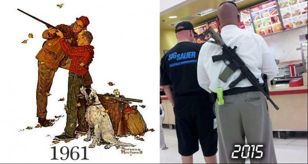 Guns, then and now.